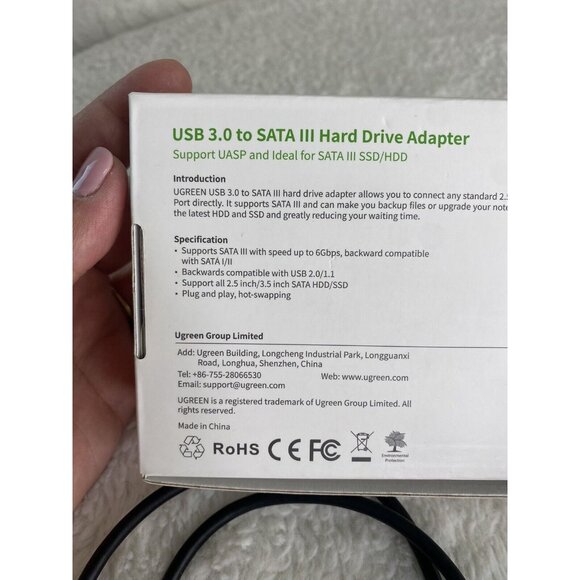 New UGREEN USB 3.0 to SATA III (2.5" / 3.5") HDD or SDD Hard Drive Adapter 20231 - Picture 10 of 12
